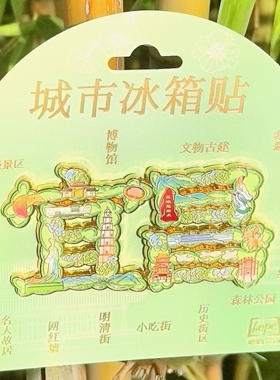 宜昌湖北夷陵三峡景区冰箱贴树脂金属旅游文创礼品纪念品琥珀