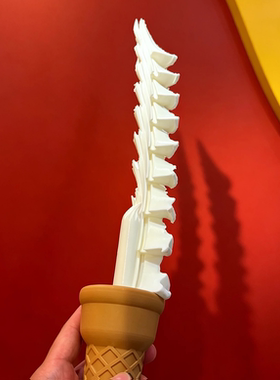 3D打印冰淇淋伸缩剑解压摆件