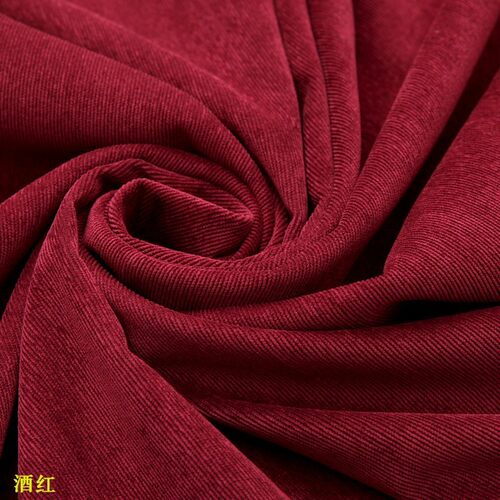 加厚21坑灯芯绒服装裤子面料 150cm染色21条纬向弹力锦涤灯芯绒-图1