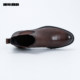 Lilang official cow leather round-toe wear-resistant short boots