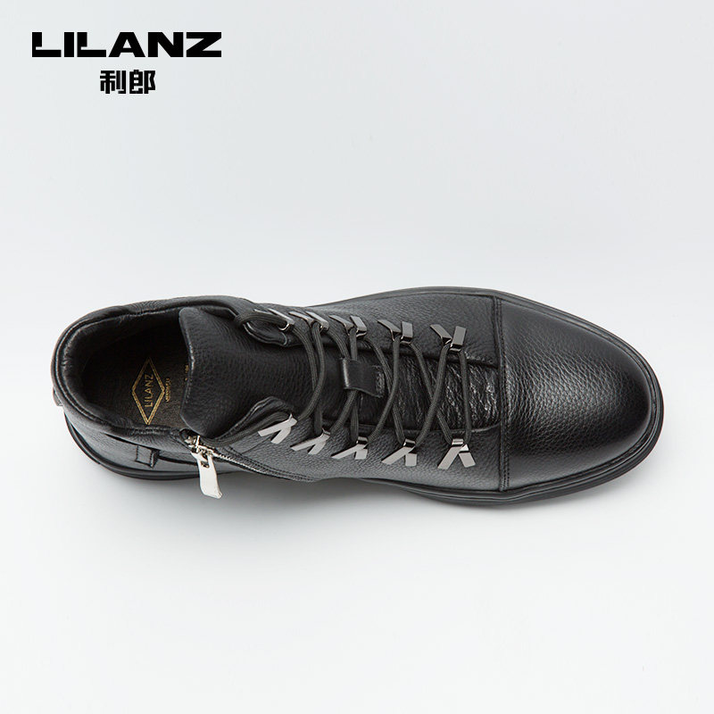 lilanz /利郎官方时尚2020圆头鞋子 利郎高帮鞋