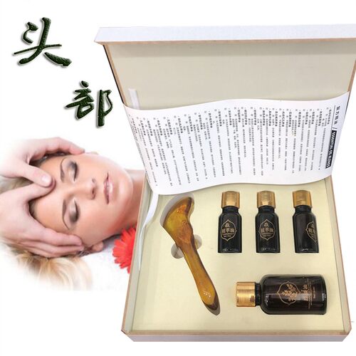 头疗拨筋刮痧拓客套头疗精油套盒美容院头部按摩精油疏通经络套盒 - 图3