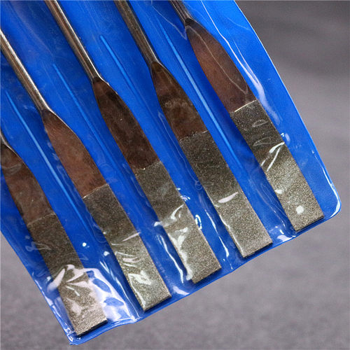 工业级3MM*140/4*160/5MM*180金刚石弯头扁平板圆形异形合金锉刀 - 图1