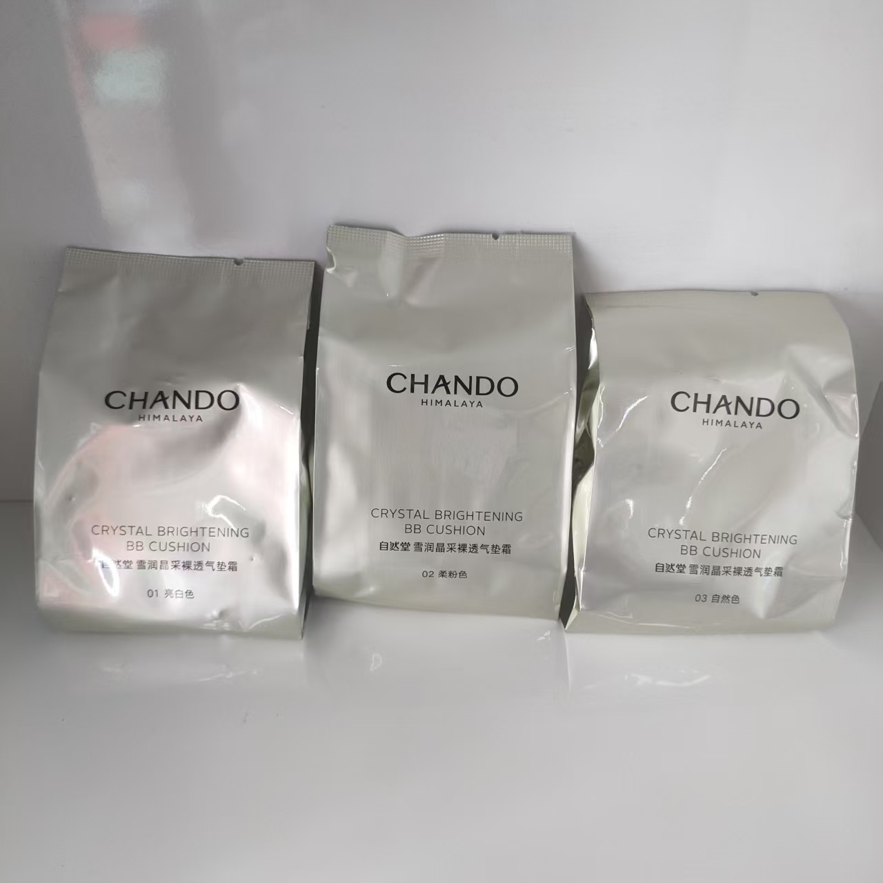 CHANDO自然堂雪润晶采裸透气垫BB霜正装替换装14g遮瑕持久保湿 - 图3