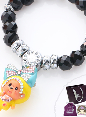 萌趣趣风黑天鹅半宝石手链