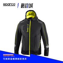 Sbarco racing SPARCO Detachable with cap thick suede softshell clothing TECH SOFT SHELL autumn winter