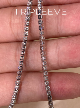 赵露思许妍同款高碳钻石珍珠手链满天星轻奢小众爆闪渐变项链套装