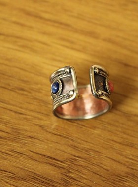 情侣红铜民族尼泊尔纯手工制作