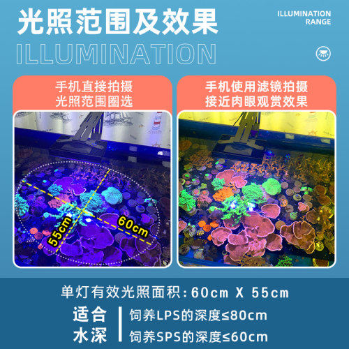 纽斯K7 V3珊瑚灯led海缸灯pro3日出日落海水灯鱼缸灯架全光谱新款-图2