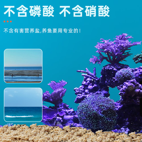 蓝色珍品海缸底砂珊瑚沙鱼缸造景沙海沙专用菲律宾沙天然沙子海砂 - 图0