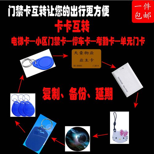 超薄手机门禁卡贴配门禁卡ic卡ID卡复合卡cuid卡nfc门禁贴电梯卡 - 图0