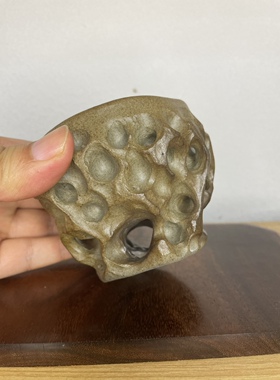 宜兴紫砂柴烧太湖石主人杯纯手工紫砂杯全手工口杯