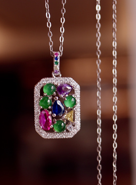 S925纯银天然帝王绿翡翠吊坠约15*12mm 多巴胺糖果色 附权威证书