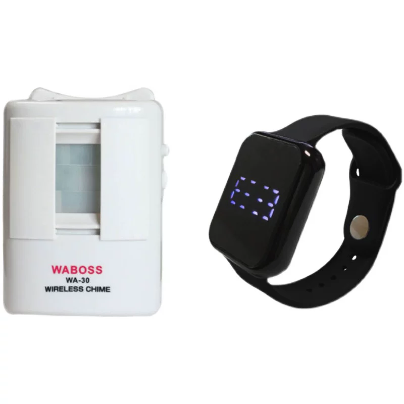 Mibosy watch -тип инфракрасный датчик сигнал тревоги машинa входной дверной напоминатель предотвратить регистрацию может заряжает браслет вибрация