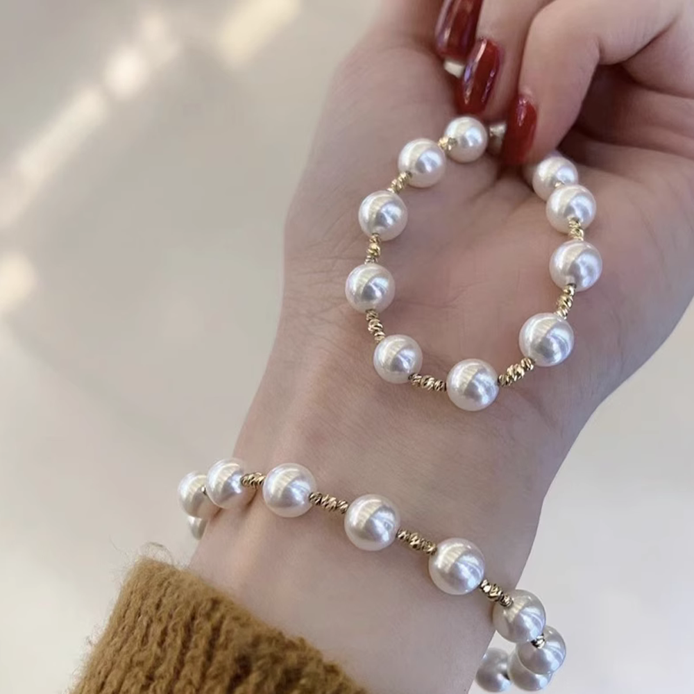 DIY珍珠配件 S925纯银爆闪珠不过敏不褪色串珍珠纯银搭扣珠小金珠,淘宝优惠券,粉丝福利购,淘宝优惠卷