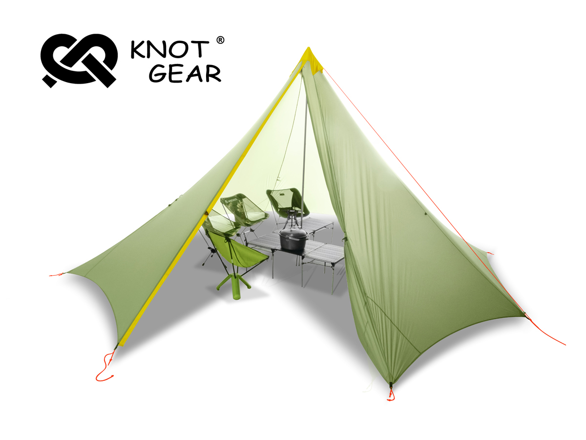 knot 胡夫1-2-4-8人八边金字塔帐篷户外登山露营防风雨涂硅帐篷 - 图0