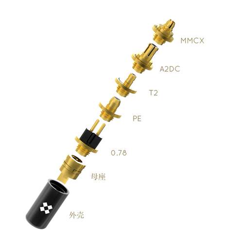 可换插针mio多功能DIY耳机升级线焊接头MMCX/0.78mm/PE/a2dc/T2 - 图0