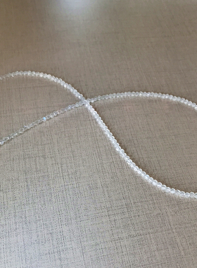 蓝月光尖晶石项链女个性简约