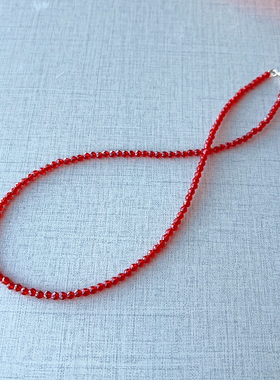 红尖晶石锁骨链项链女简约小众