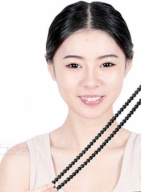 原创极简天然黑玛瑙佛珠链情侣