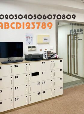 外贸户外邮箱门牌号贴PET数字0-9反光贴标记镂空防水自粘定制速发