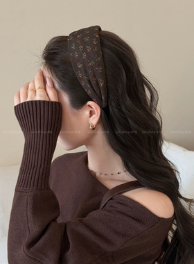 复古甜心~ 韩系波点宽边发箍女2026新款高级感洋气时尚头箍发饰品