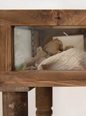 复古美式乡村展示柜 玻璃首饰收纳展示架 饰品收纳柜 柜子摆件