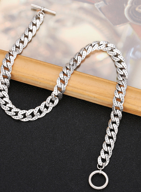 s925女款五角星星坦克嘻哈项链