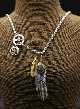 S925纯银阿乐同款羽毛潮人太角