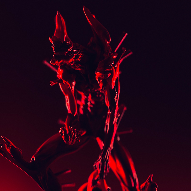 末那魂燃丨“破”《EVANGELION-02》EVA2号机兽化形态艺术雕像 - 图2