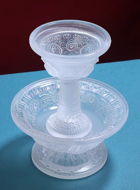 护法杯密宗 供奉护法杯藏传民族用品 佛前摆件圣水杯琉璃护法杯