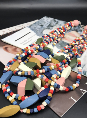 波西米亚多层情侣necklace长项链