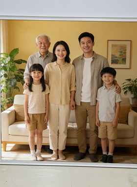 现代简约白色木质全家福挂墙相框