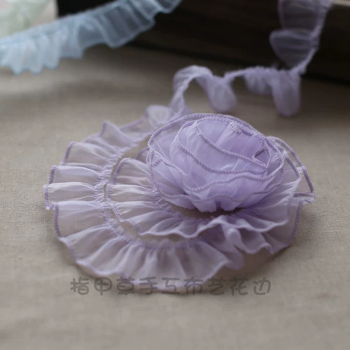 3 см. Candy Color Ultra -soft Make Shrinkable шифрованная морщины кружевные кружевные.