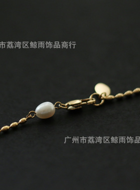 简约欧美INS风格淡水米粒珍珠项
