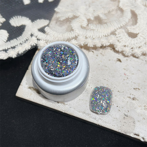 超梦美甲 爆闪璀璨大亮片指甲油胶 高密度日系镭射闪片跳色灌装胶 - 图2