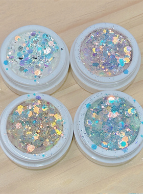 超梦美甲新品 亮片饰品 4盒仙女亮片 流行指甲闪粉穿戴甲装饰闪片