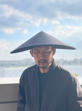 無诤侠客斗笠帽户外露营禅意修行