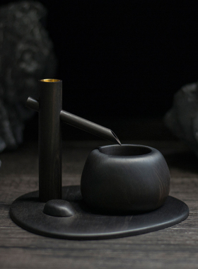 LETII倒流香炉香薰紫光檀木香器