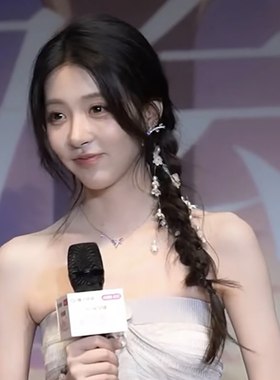 柳柳徐绿杨同款花朵长流苏发饰仙气甜美珍珠发链氛围感唯美头饰女