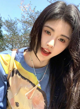 鞠婧祎同款彩色多巴胺项链