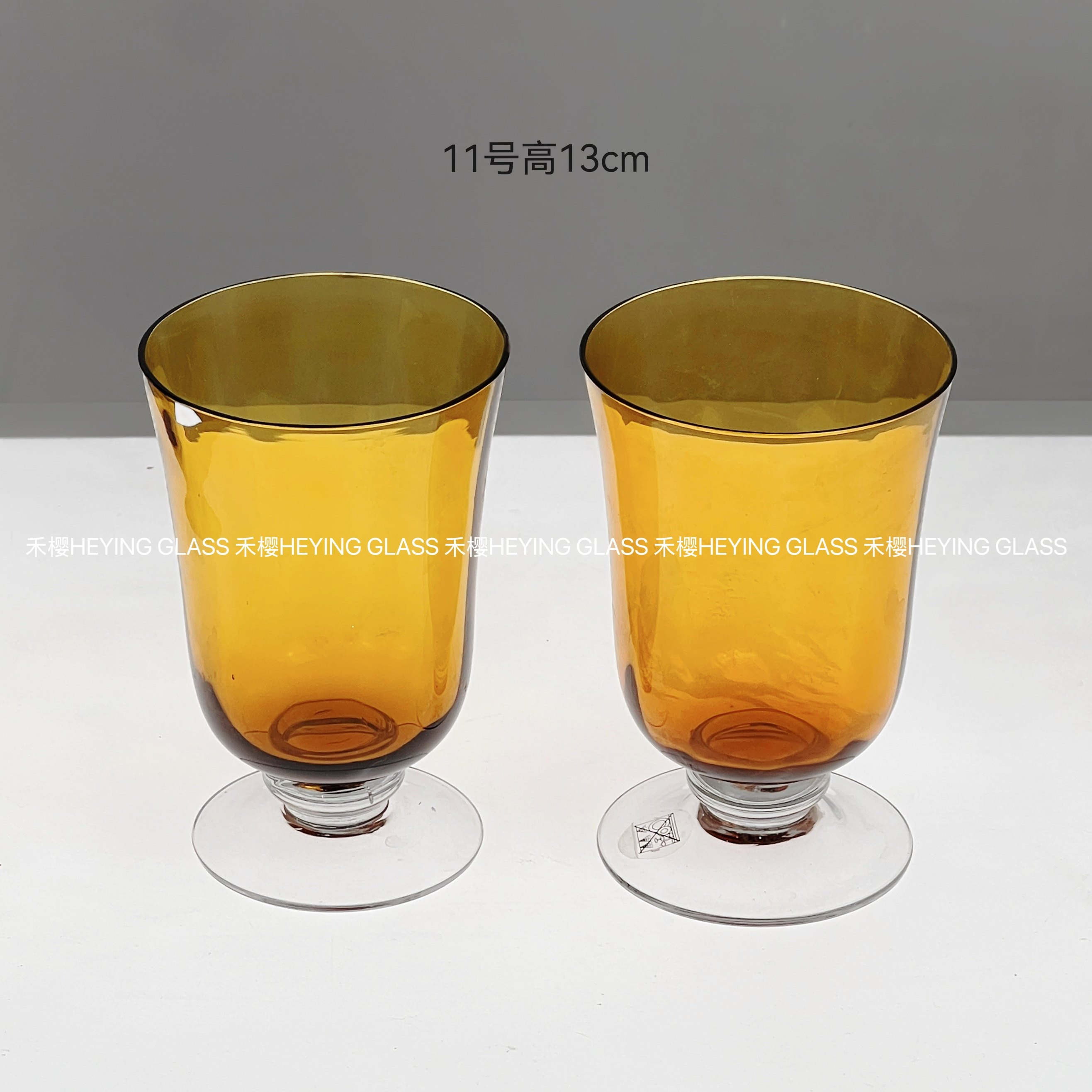 36禾樱中古出口法式ins小众红酒杯黄色玻璃水杯手工网红创意,淘宝优惠券,粉丝福利购,淘宝优惠卷