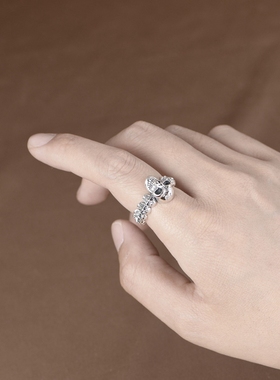 S925纯银复古做旧泰银骷髅戒指