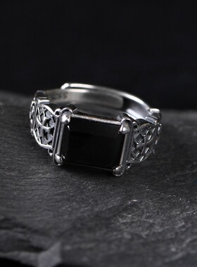 十字架戒指925银个性男款