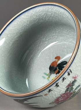 古董古玩老货收藏全美品大清乾隆年制大吉大利图茶杯