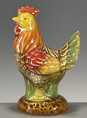 古董瓷器文玩老货杂项捡漏收藏  创汇时期石湾窑公鸡摆件