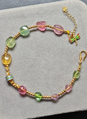 新款原创设计碧玺原石轻奢手链女