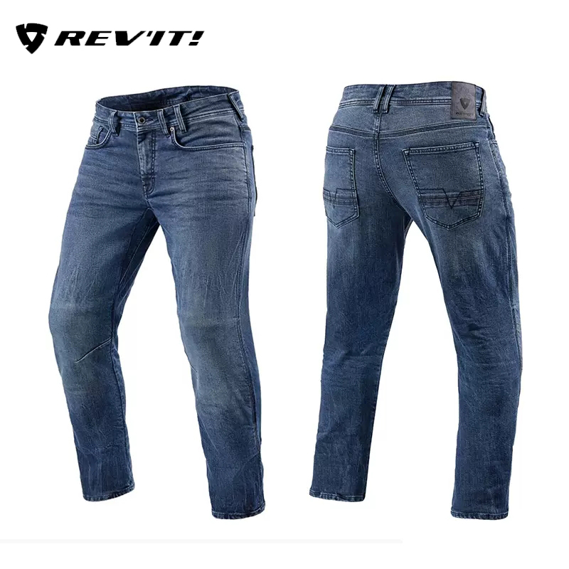 REVIT底特律1/2牛仔裤JEANS DETROIT TF锥腿版型做旧摩托车骑行裤 - 图2