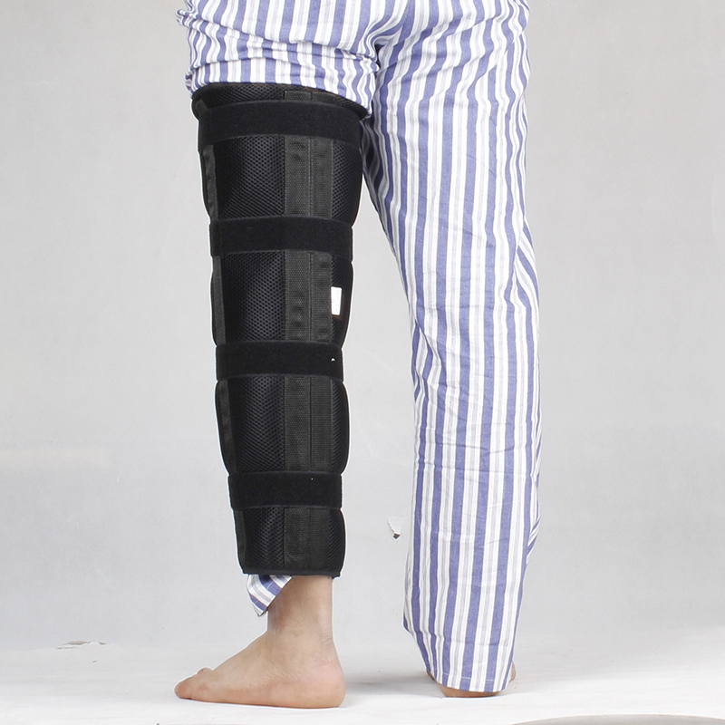 透气膝关节固定支具痉挛弯曲大腿夹板下肢韧带撕裂膝盖髌骨骨折 - 图0