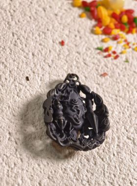 藏传莲师火焰九头铁蝎子天铁蝎子藏式吊坠饰品配饰手工更庆s